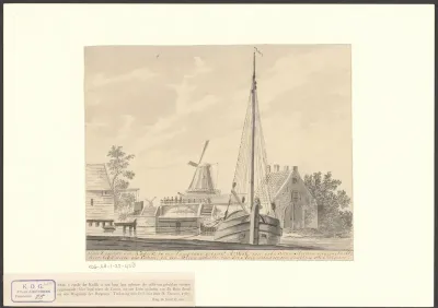 Gezicht op een wachthuis bij de Kadijk
