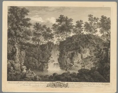 Gezicht op een waterval in Bolton park