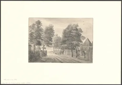 Gezicht op een weg in Sloten
