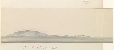 Gezicht op eilanden Ischia en Procida
