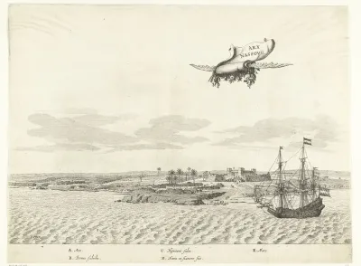 Gezicht op fort Nassau, ca. 1636-1644