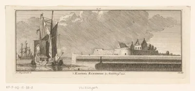 Gezicht op Fort Rammekens, 1742