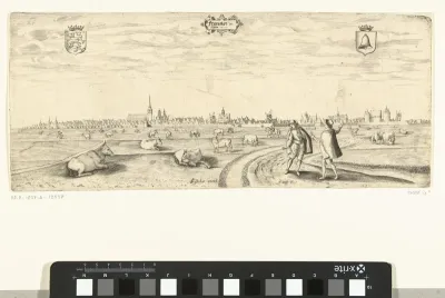 Gezicht op Franeker in 1601