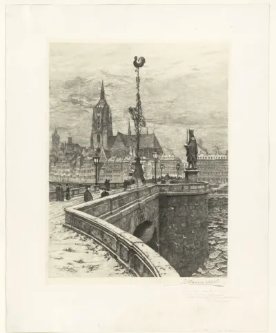 Gezicht op Frankfurt am Main, herfst 1903