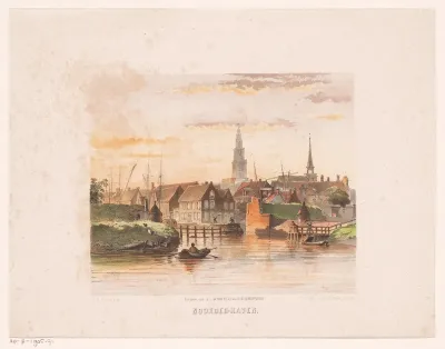 Gezicht op Groningen vanuit de Noorderhaven