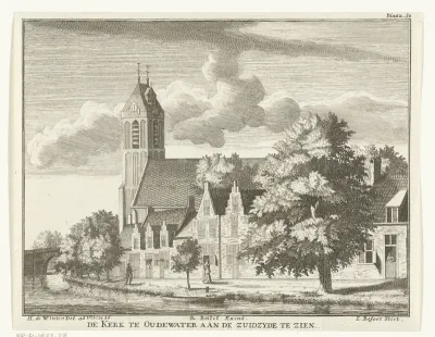Gezicht op Grote of Sint Michaëlskerk te Oudewater