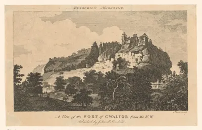 Gezicht op Gwalior Fort