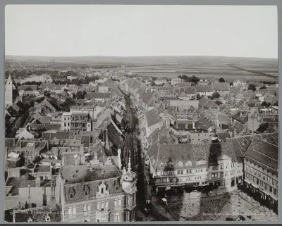 Gezicht op Halberstadt, gezien vanaf de Sint-Martinuskerk