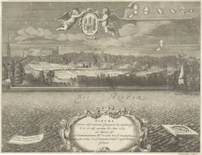 Gezicht op Hamburg bij nacht