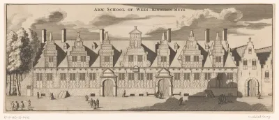 Gezicht op het Armenweeshuis te Middelburg