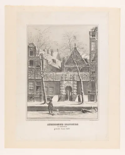 Gezicht op het Athenaeum Illustre te Amsterdam