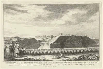 Gezicht op het bastion Coehoorn te Bergen op Zoom