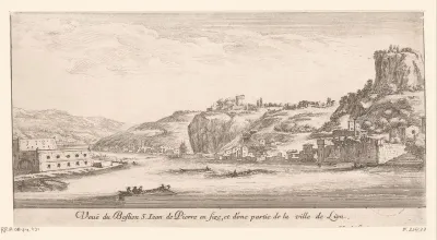 Gezicht op het bastion van Sint Johannes in Pierre Scize