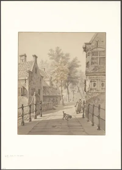 Gezicht op het Bierdragershuisje bij de Begijnensloot