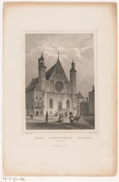 Gezicht op het Binnenhof in Den Haag