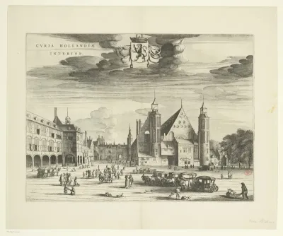 Gezicht op het Binnenhof te Den Haag, gezien vanaf het binnenplein