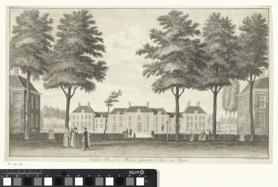 Gezicht op het Broederplein te Zeist