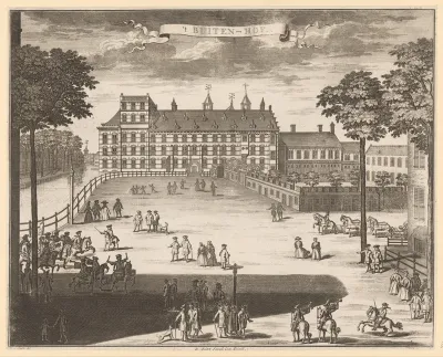 Gezicht op het Buitenhof in Den Haag