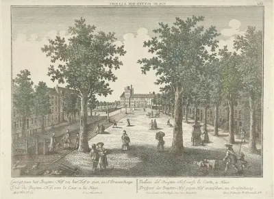 Gezicht op het Buitenhof in Den Haag