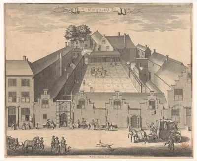 Gezicht op het Burgerweeshuis te Den Haag.