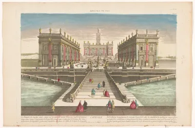 Gezicht op het Capitool te Rome