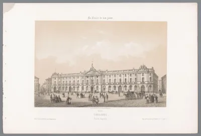 Gezicht op het Capitool van Toulouse