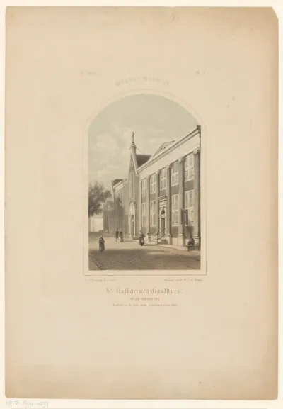 Gezicht op het Catharina Gasthuis te Gouda