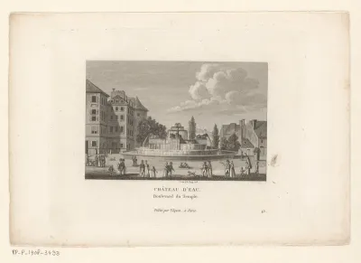 Gezicht op het Château d'Eau te Parijs