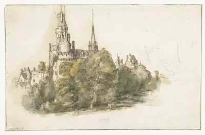 Gezicht op het Château d'Antonius te Antoine