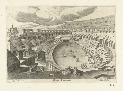 Gezicht op het Colosseum