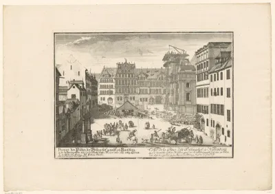 Gezicht op het Dittinghof in Neurenberg