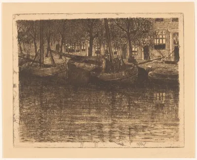 Gezicht op het Donkere Spaarne in Haarlem