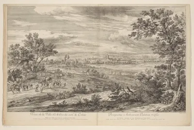 Gezicht op het dorp Ardres, bij Calais