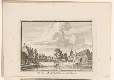 Gezicht op het dorp Baarland, 1745