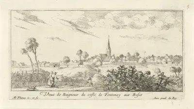 Gezicht op het dorp Bagneux
