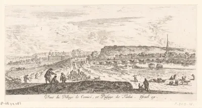 Gezicht op het dorp Commissey en de omgeving van Tanlay