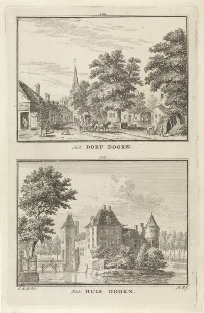 Gezicht op het dorp en het Huis Doorn