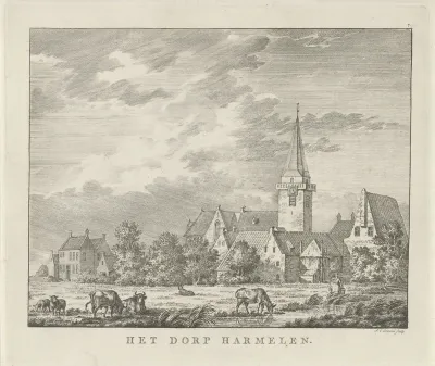 Gezicht op het dorp Harmelen