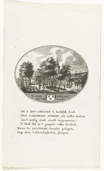 Gezicht op het dorp Hendrik-Ido-Ambacht