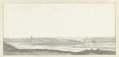 Gezicht op het dorp Laars