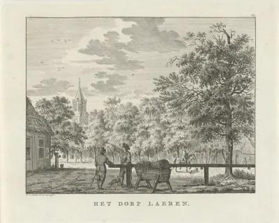 Gezicht op het dorp Laren