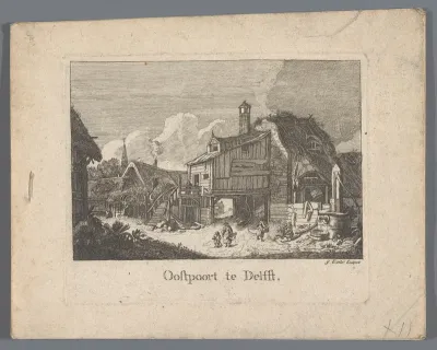 Gezicht op het dorp Leersum bij Utrecht
