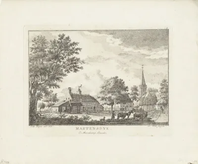 Gezicht op het dorp Maartensdijk