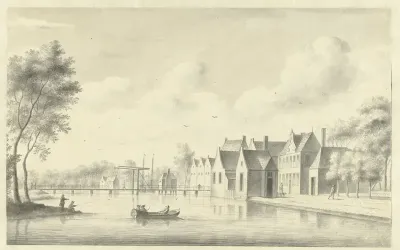 Gezicht op het dorp Nieuwersluis