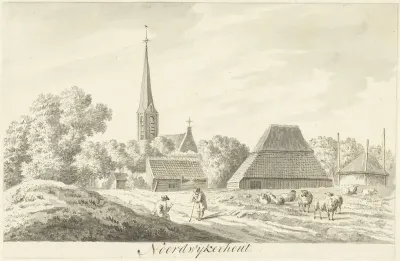 Gezicht op het dorp Noordwijkerhout