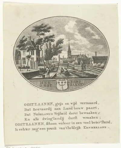 Gezicht op het dorp Oostzaan