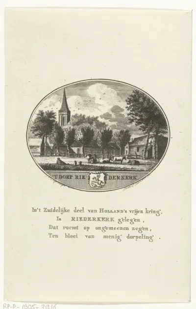 Gezicht op het dorp Ridderkerk