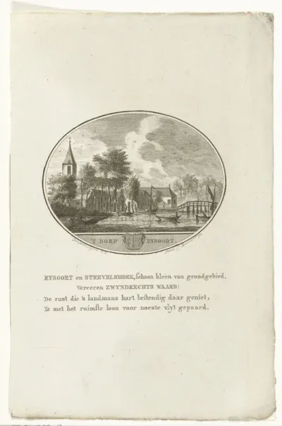 Gezicht op het dorp Rijsoord