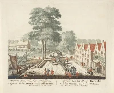 Gezicht op het dorp Rijswijk