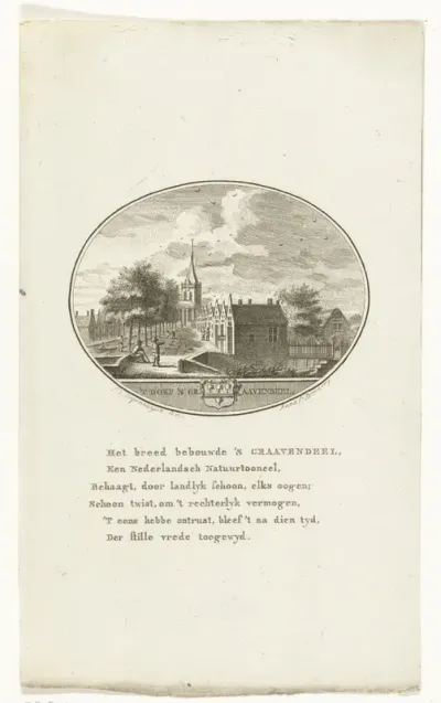Gezicht op het dorp 's-Gravendeel